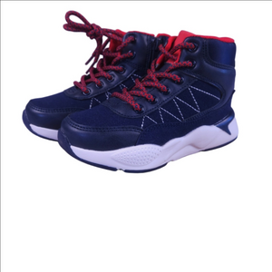 Kids High-Top Sneakers - Navy and Red